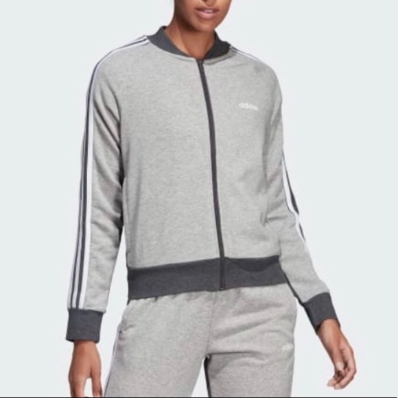 grey adidas jacket womens